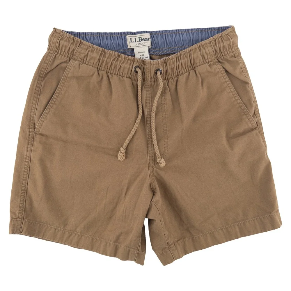 LL Bean Mens Small Dock Shorts Brown Classic Fit Cotton Gorpcore Lake Boat